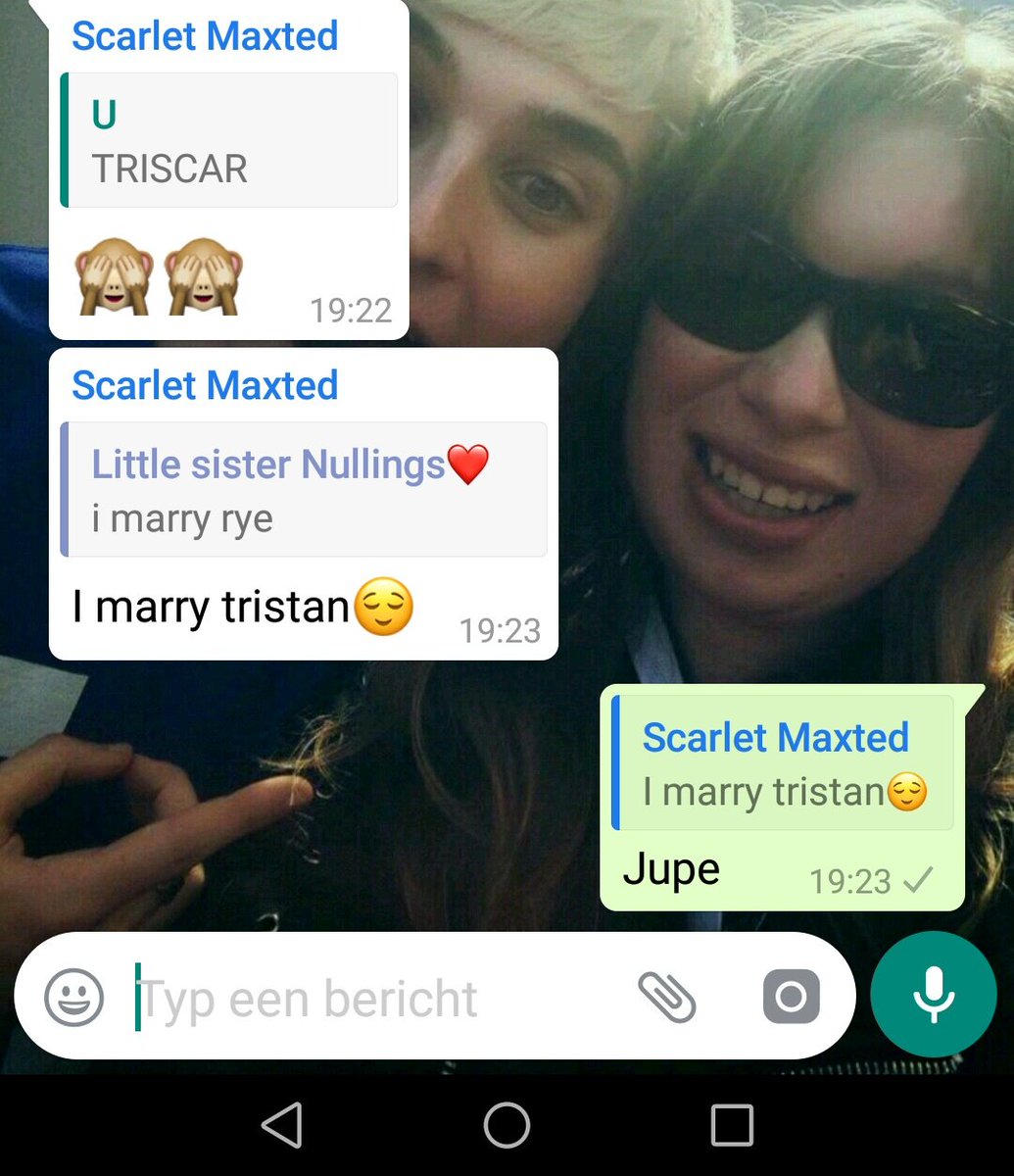 mynameismelisx's tweet photo. @TheShades HEY TRISTAN @Meandtheshades FINALLY SAID BY HERSELF SHE GONNA MARRY YOU❤😱 #Triscar is real😏😏 https://t.co/tWX9DSONf2
