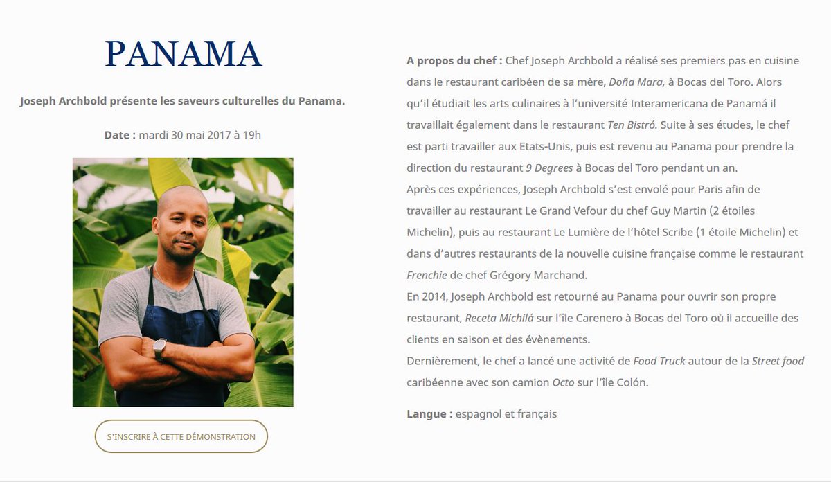 El Chef Joseph Archbold será el digno representante de la #gastronomia panameña en la #SALC17 en Paris !goo.gl/si3012