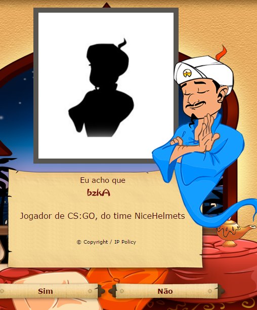 MIBR bzkA on X: Fui jogar o Akinator quando Meio desatualizado