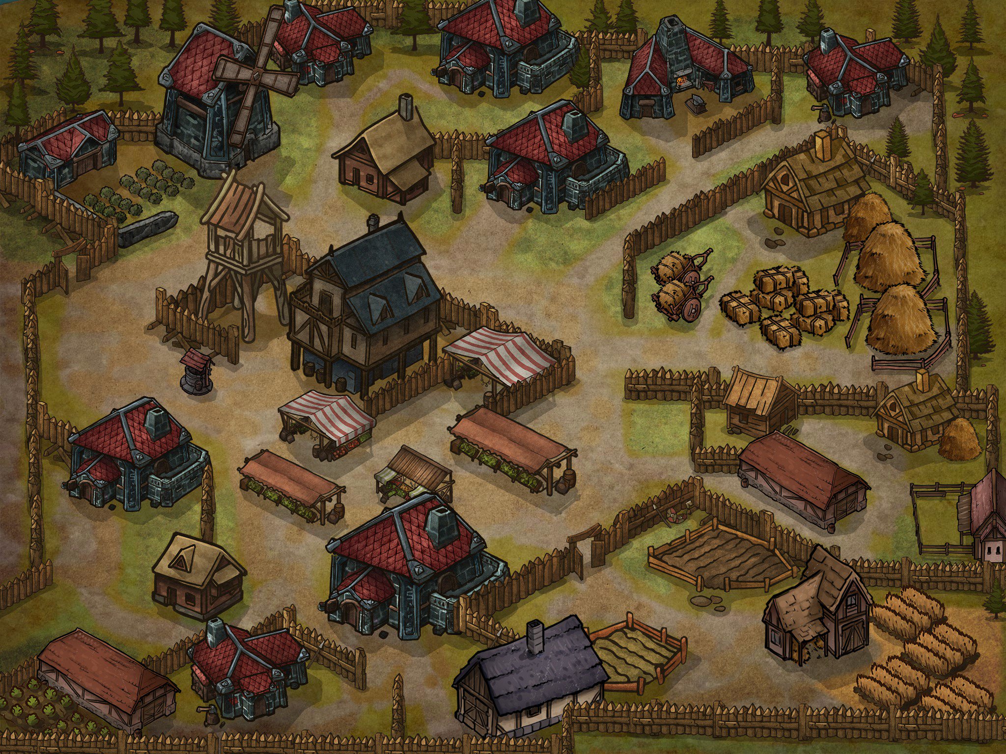 Карта деревни для днд