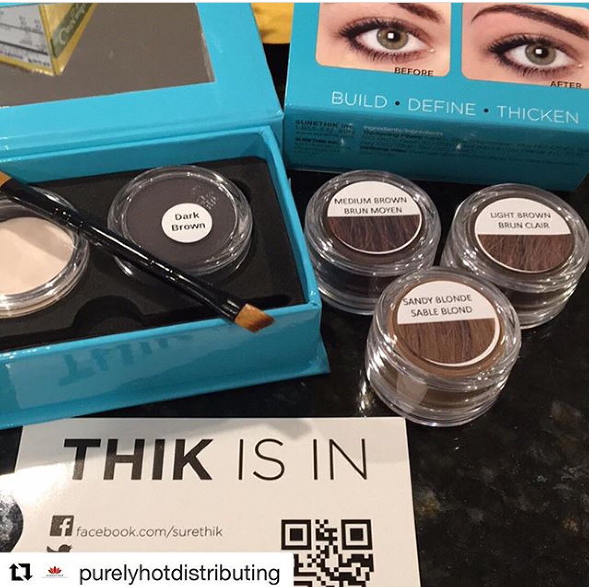 SureThik's tweet photo. #REPOST SureThik Eyebrow Thickening Fibers! #thikisin Available @purelyhotdistributing @ladanielabeauty #browkit https://t.co/rmM56PdGYi