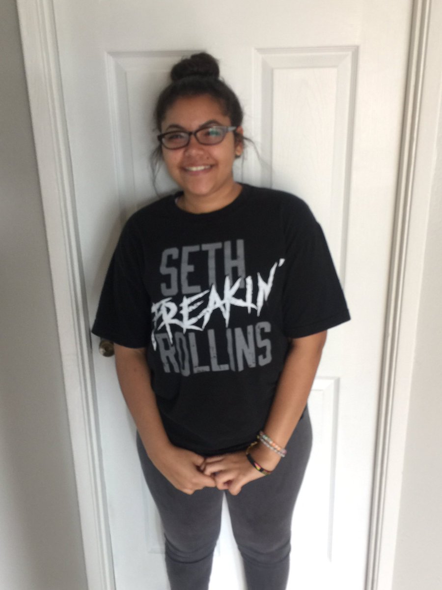flaggeizabeast's tweet photo. Wanted to wish @WWERollins a happy Belated from one of his biggest fans #MyDaughter #Teenager #Kids 🙄 #HBDSeth https://t.co/rlAoE0skGD