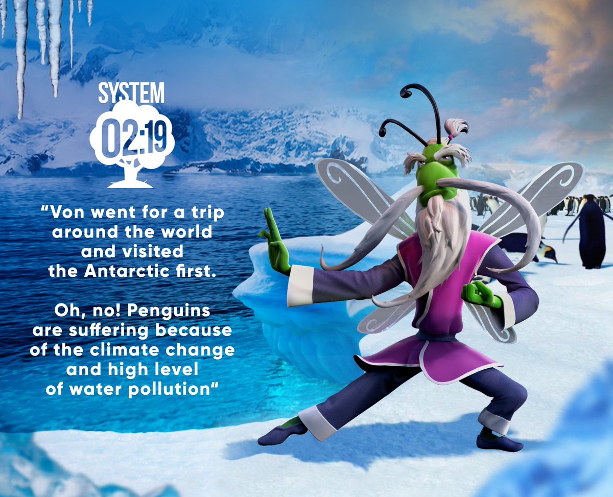 system0219's tweet image. The great adventure of Von begins! He went for a trip around the world and visited the Antarctic first. #system0219