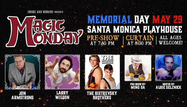 itsCircusAlex's tweet photo. Performing at @magicmondayLA w/ @demeet2k TONIGHT! We'll be debuting a brand new variety comedy act. 🎩🎪🤖 #BistrevskyBrothers #MagicMondayLA https://t.co/7DJjIzF7D0