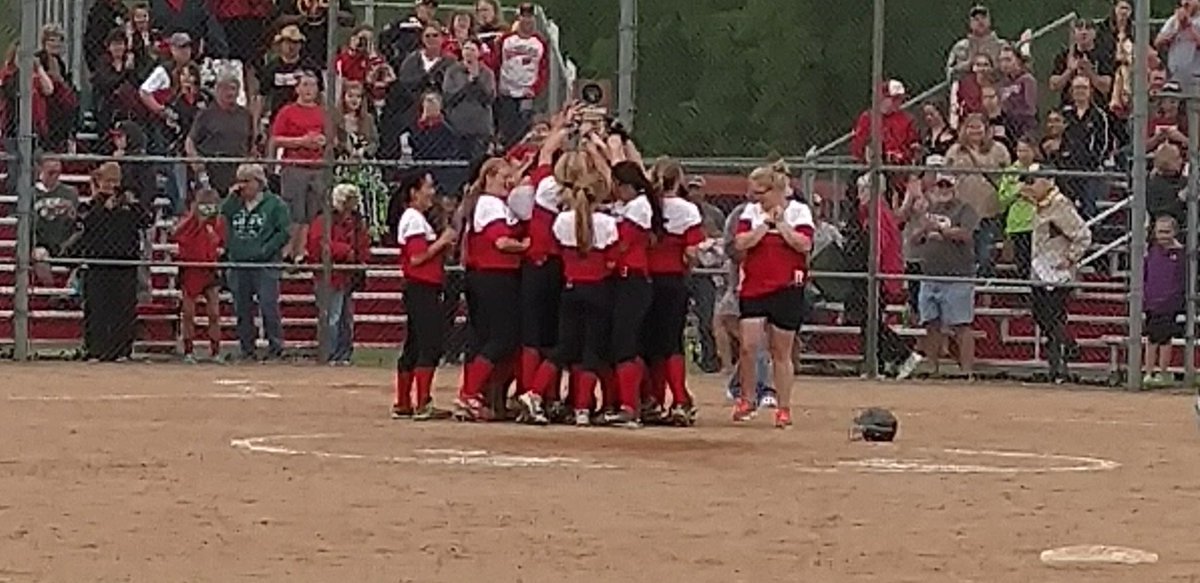 LizPautz's tweet photo. Sectional semi-final tomorrow at 4 @/vs. Bay Port! We need lots of people there!!⚾️ https://t.co/HTfE8xuZnJ
