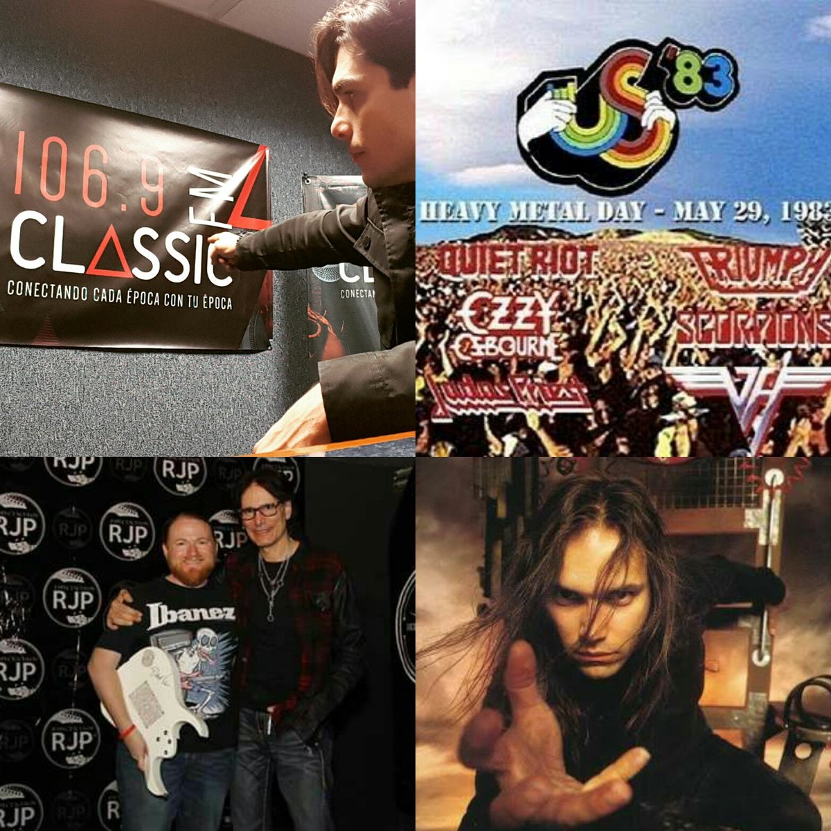 Classic1069fm's tweet photo. Hoy en Radiografía "Us Festival 83 Special" 
Plus: Steve Vai en México con cobertura especial Martyn Mcfly
Blaze Bailey apaga 54 velas https://t.co/PUGusk3aWe