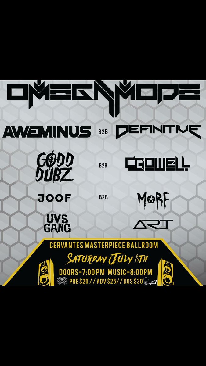 LucidLivingProd's tweet photo. We are proud to announce @Omega_Mode + special guests July 8th! We are stoked to be apart of the madness with our brothers @UVSdenver ⚡️⚡️ https://t.co/XRlrWfajsP