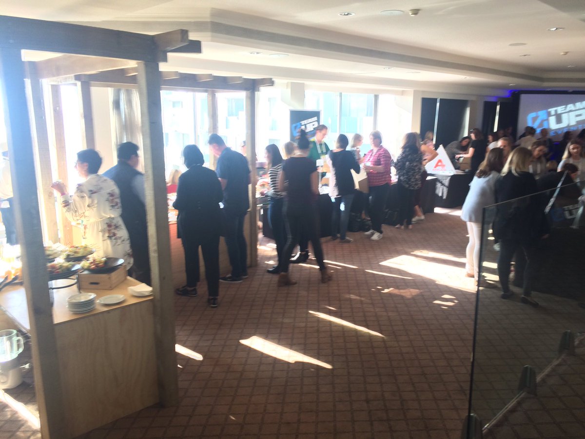 Stop #2 on t @Auckland_NZ @TweetCINZ famil - ☕️, 🍣 & team building w Clued Up Events @PullmanAuckland #topofthetown https://t.co/WBaw6wsjOF