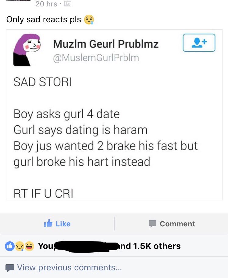 MuslemGurlPrblm's tweet photo. My last post just went viral https://t.co/Mj0nCC6cyV