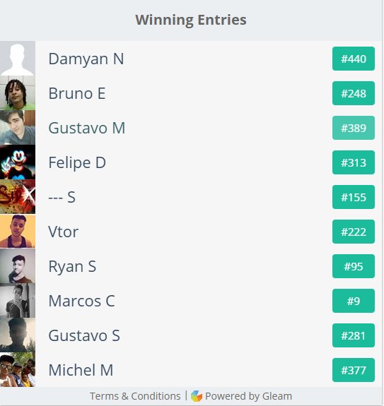 Congrats to the winners! Emails are being sent with your codes :)