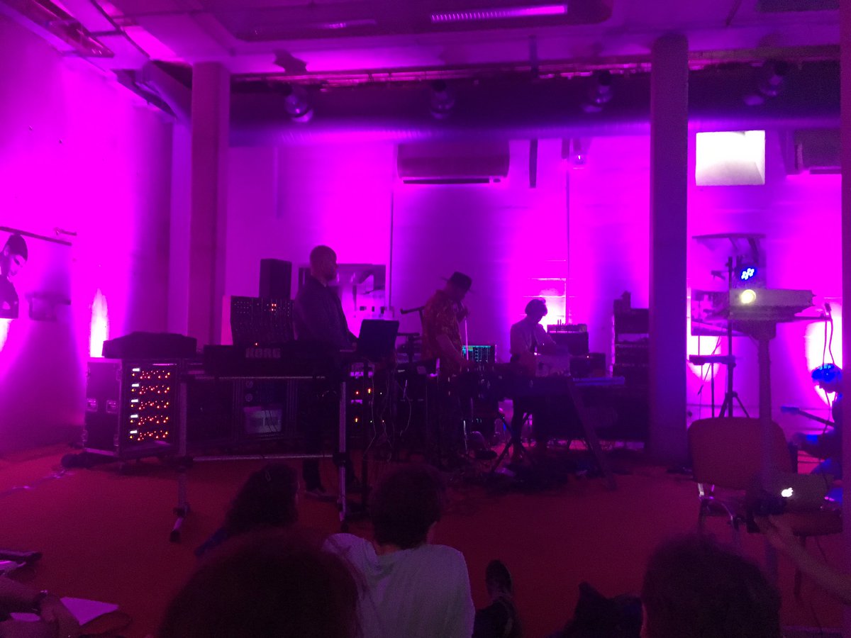 DunneSiobhan's tweet photo. Sixties vibes in @tcdlibrary from @richduckworth @Analog_On brings new meaning to learning in the North training room #moog https://t.co/B03oFhCsPL
