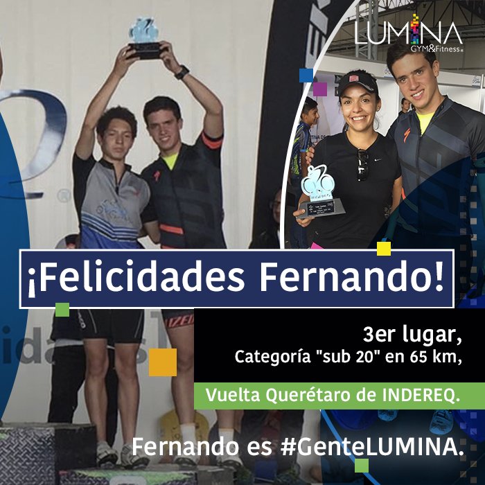 LuminaFitUp's tweet photo. Durante el #findesemana Erika, Georgina y Fernando tuvieron destacadas participaciones en eventos deportivos. ¡Bravo #GenteLUMINA! #SJR #Qro https://t.co/H6dslJYEpZ