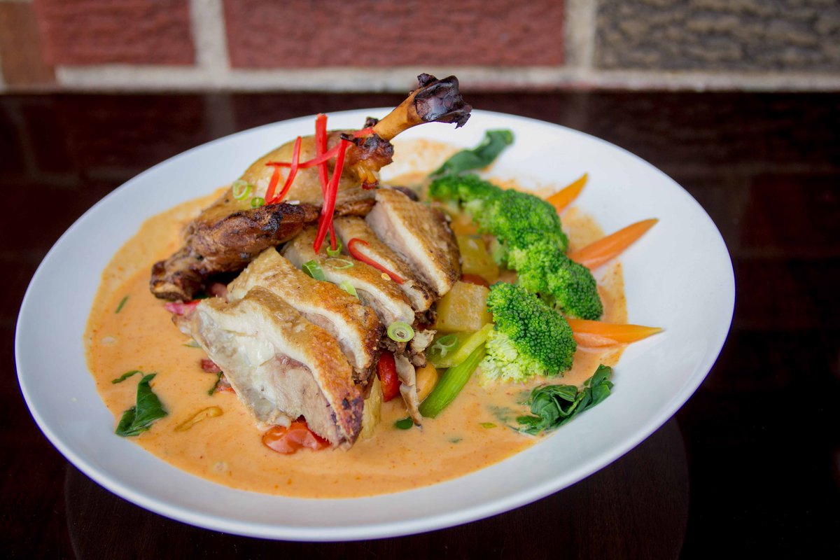 We're #open today! This absolutely magnificent Roasted #RohanDuck Curry has your name on it! Stop in or order at (215) 297-6552.