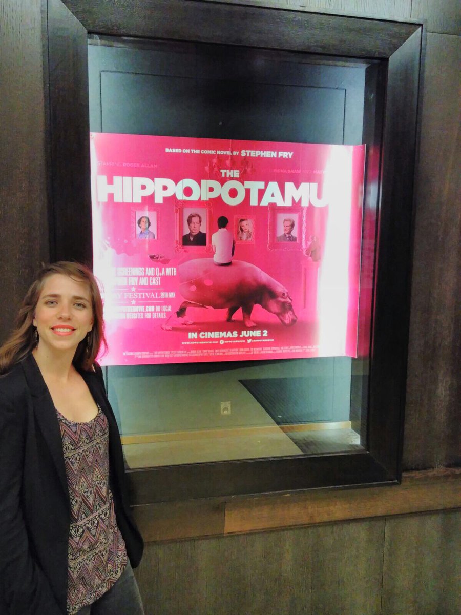 At the <a href="/HippoTheMovie/">The Hippopotamus</a> premiere last night, hearing the audience laugh out loud. #proud #artdepartment