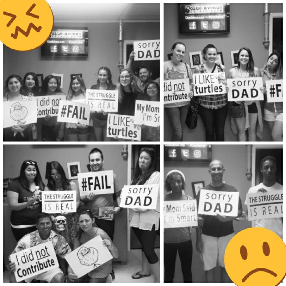 clueavenue's tweet image. The Fail is real 😂 Do YOU have what it takes to thwart Dr. Delirium's plans?? #escaperoom #funny #missionIncomplete #funandgames #clueavenue