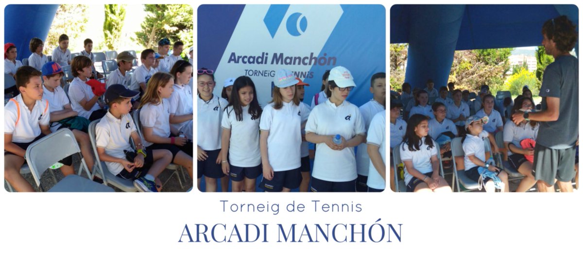 a_igualada's tweet photo. Els alumnes de primària van poder anar @ITF_AManchon que se celebra aquests dies a Montbui. #ATP https://t.co/XHYujUNmrk