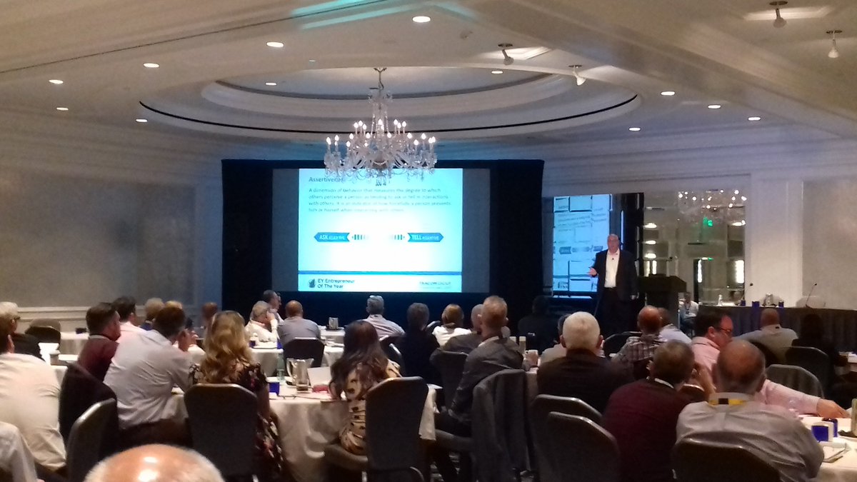 EOYIreland's tweet photo. Great session by David Collins from #TRACOM, learning about our different work and social styles  #EOY20years https://t.co/8nHm3p2jhg