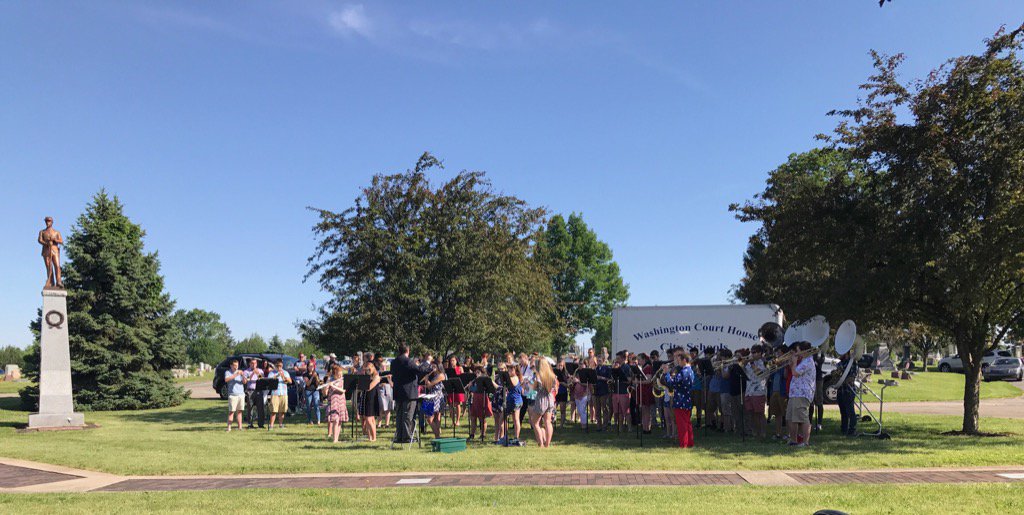 Thank you, WHS Band, for playing at today's Memorial Day Service at Washington Cemetery!