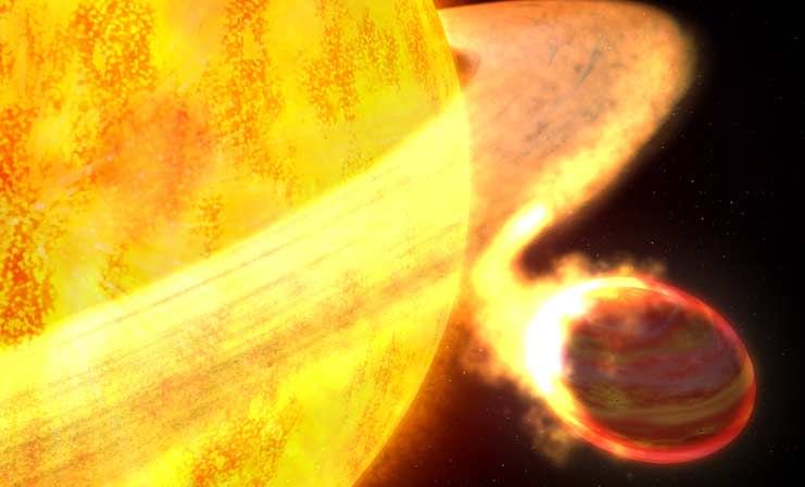 Think_Big's tweet photo. L'exoplanète la plus chaude connue à ce jour est une super-chaude.
WASP-12b est située autour d'une étoile à 867 années-lumière de la Terre. https://t.co/TsWSJHpNPH