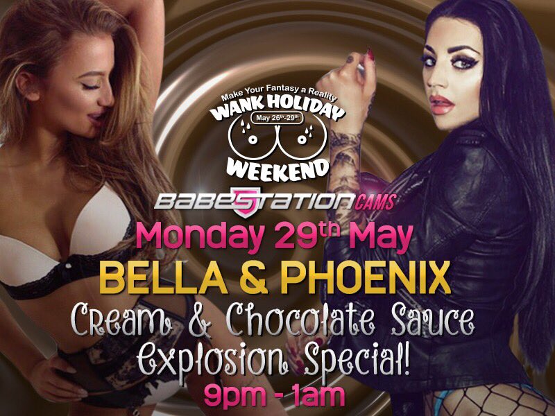 🍫🍦😲 LIVE RIGHT NOW! Finish your bank holiday with Bella &amp; Phoenix on https://t.co/QL3uLDpJ7A 👌🏻Anyone feeling hungry? #FoodFight😜 https://t.co/JaCwuVBalj