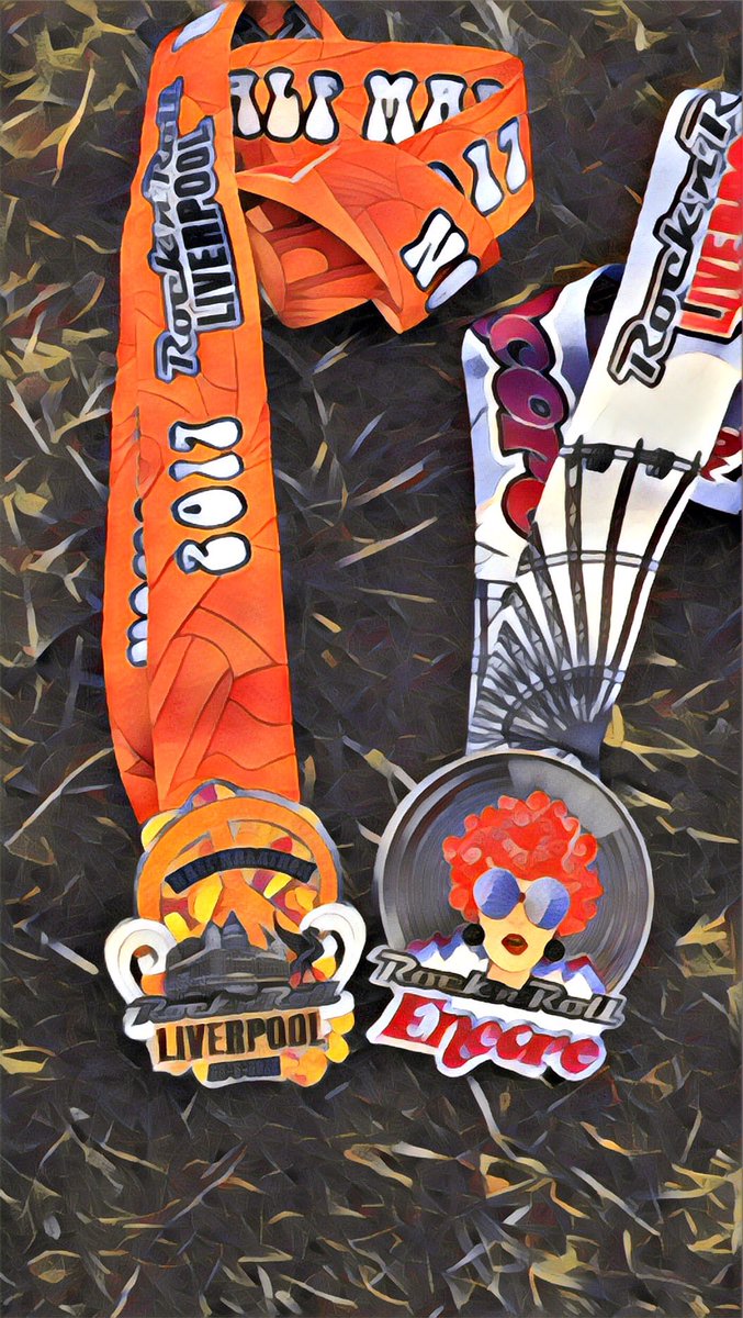 SpeedyStrider's tweet photo. One race two medals #rocknrollliverpool #HalfMarathon #greattime https://t.co/BEJD4FBWjP