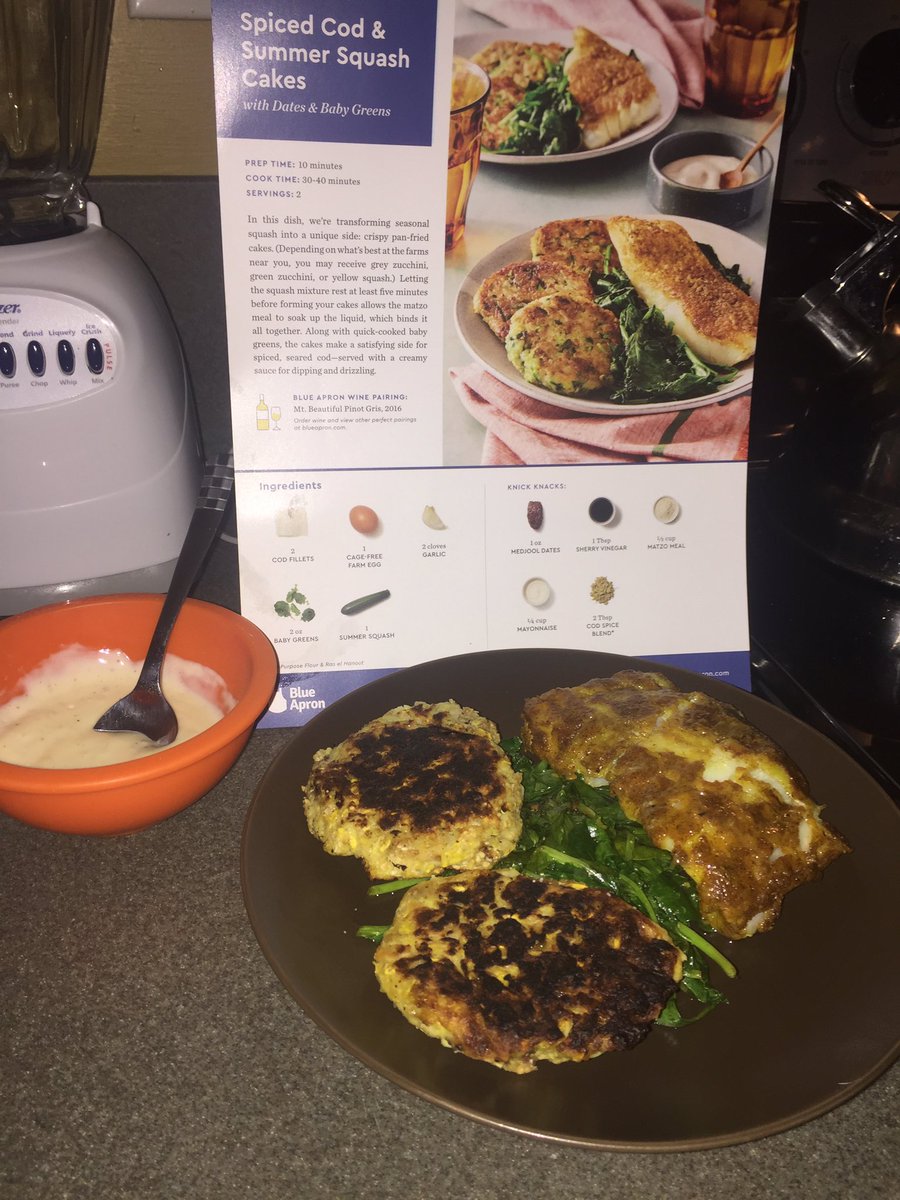 LReenstierna's tweet photo. Yum!! Two more successful @blueapron dinners! A culinary masterpiece. Thank you! #abetterwaytocook #freshfood https://t.co/5Fp3W6eHAb