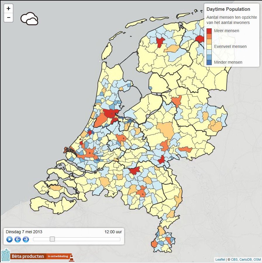JanLatten's tweet photo. Waar loopt het morgen weer vol en waar loopt het leeg? #DayTimePopulation https://t.co/pOFYqxk4Uf