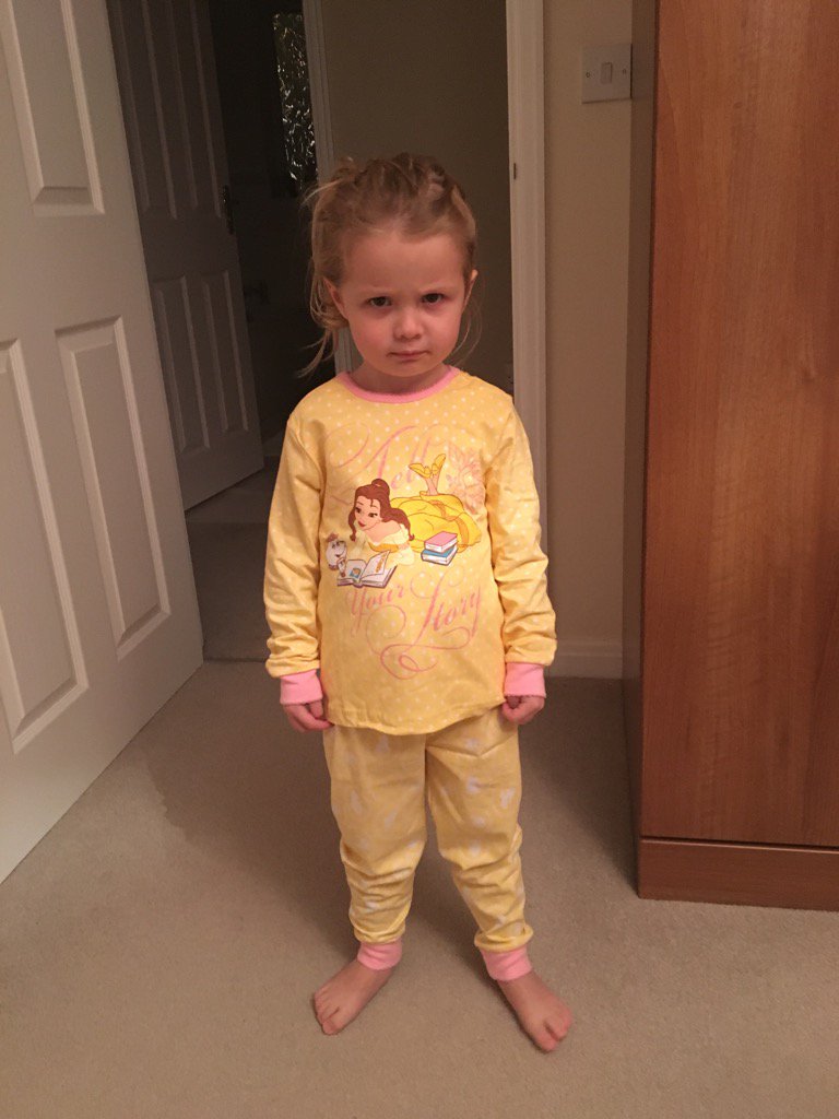 Someone is not happy that it's bedtime. 😡#iflookscouldkilldaddy
