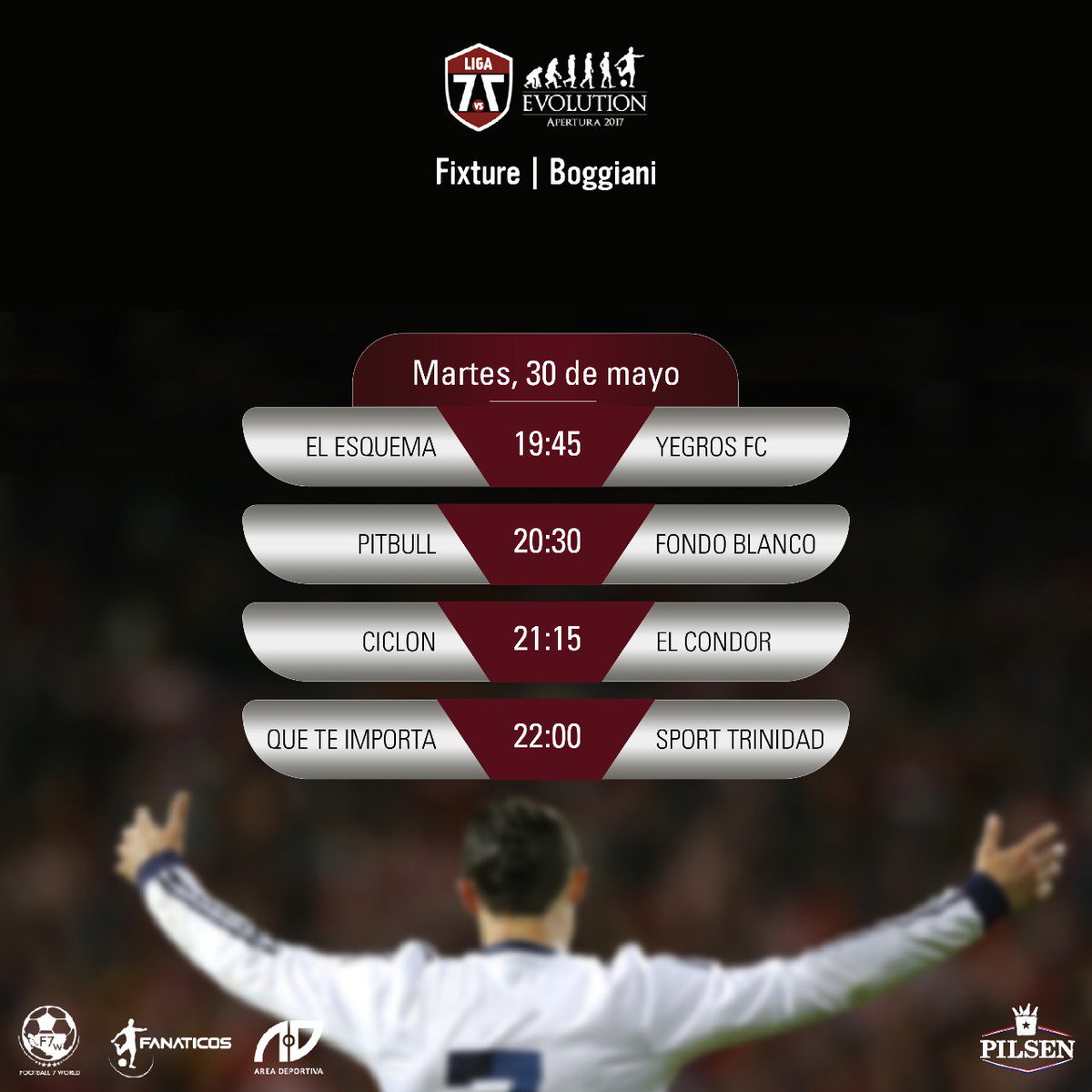 AreaDeportivaPy's tweet photo. 🏆 #L7Evolution

⚽ Fase de Grupos

📌 @FanaticosPY Boggiani

📅 Partidos para hoy martes https://t.co/m0yTkcFv5l