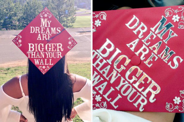 BuzzFeed's tweet photo. The class of 2017 is using their graduation caps to send a political message https://t.co/7dIg5rO3Oz https://t.co/Ae0OjDpxln