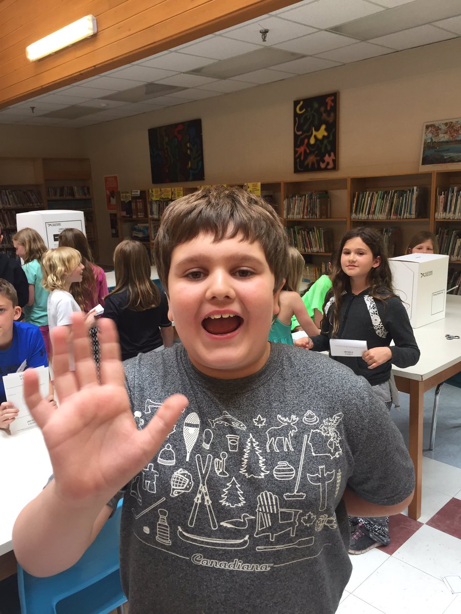 MsALeslie's tweet photo. Gr 4 students @CDS excited to participate in the #studentvoteNS @CIVIX_Canada for the second time this school year! https://t.co/fcoqp4w0Qf