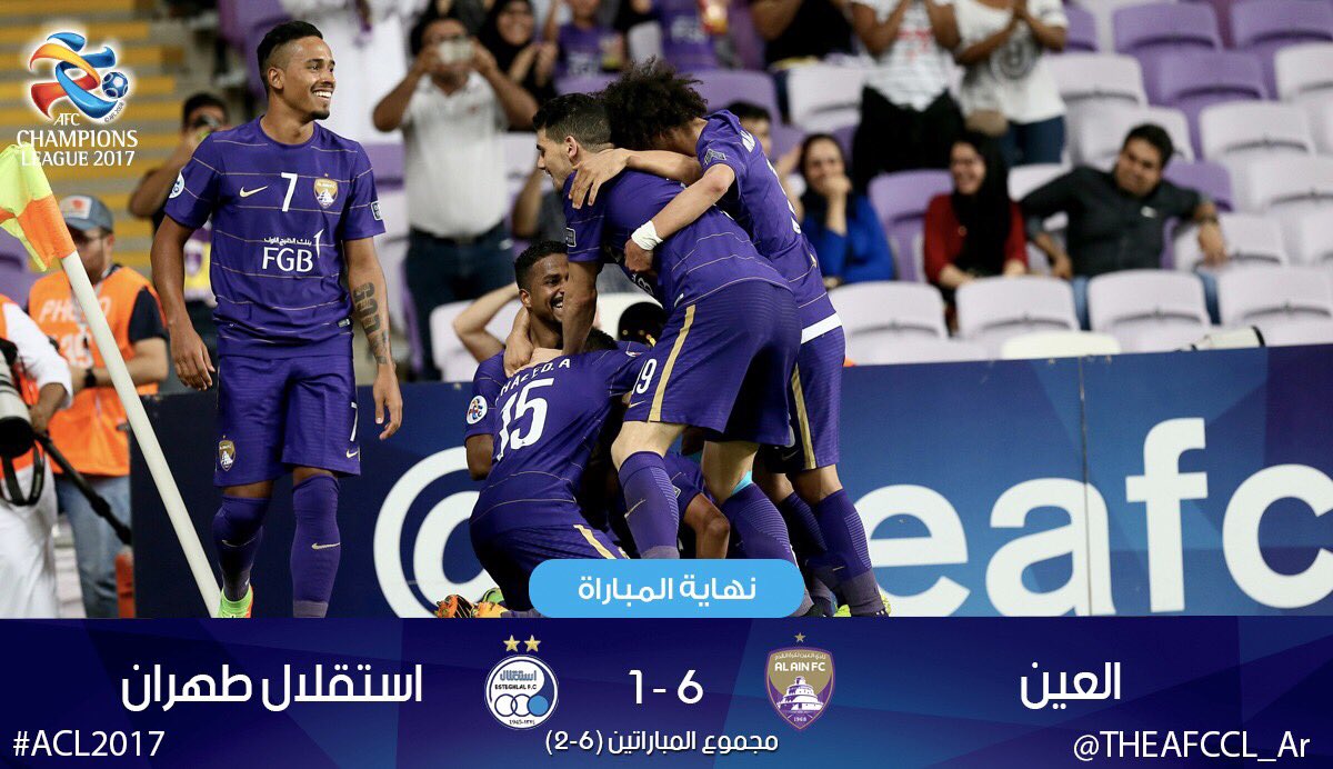 دوري أبطال آسيا On Twitter نهاية المباراة العين 6 1 استقلال طهران Ainvest Acl2017 Https T Co Gao99yx19q Twitter