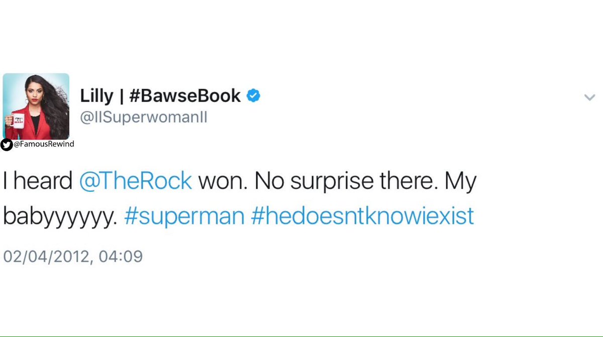 FamousRewind's tweet image. The @IISuperwomanII and @TheRock Twitter journey... 
Create a positive atmosphere in your life and good things will happen. 💯🙏🏻