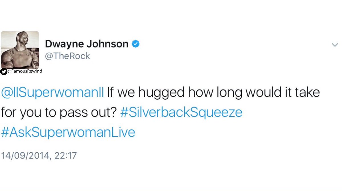 FamousRewind's tweet image. The @IISuperwomanII and @TheRock Twitter journey... 
Create a positive atmosphere in your life and good things will happen. 💯🙏🏻