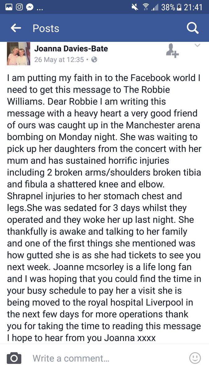 Tiggytt's tweet photo. #help #Manchester #robbie #RobbieWilliams #facebook https://t.co/tCjPwgVBil