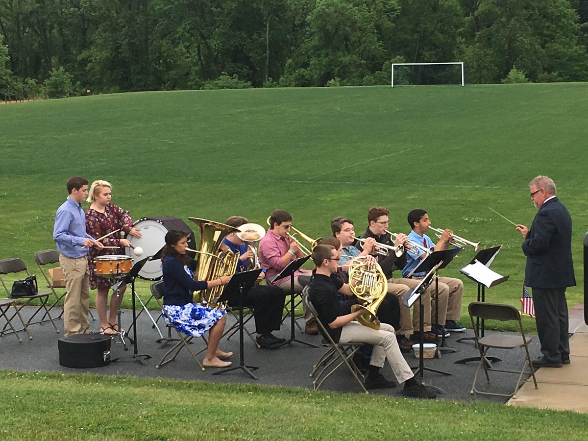 MSDMusicAssoc's tweet photo. MHS Brass Ensemble at Muhlenberg Township Memorial Day ceremony at Jim Dietrich Park. https://t.co/T8XDDcHz6l