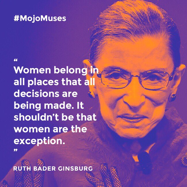 MojoMuses's tweet photo. Thank you RBG! 👏

#ruthbaderginsburg #mojomuses #strongwomen #motivationmonday https://t.co/aKLXeGtiiP