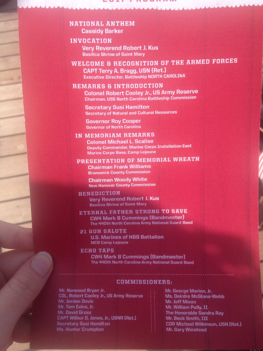 AmandaWECT's tweet image. Gearing up for the Memorial Day ceremony on the Battleship North Carolina! Just met a WWII veteran @wectnews