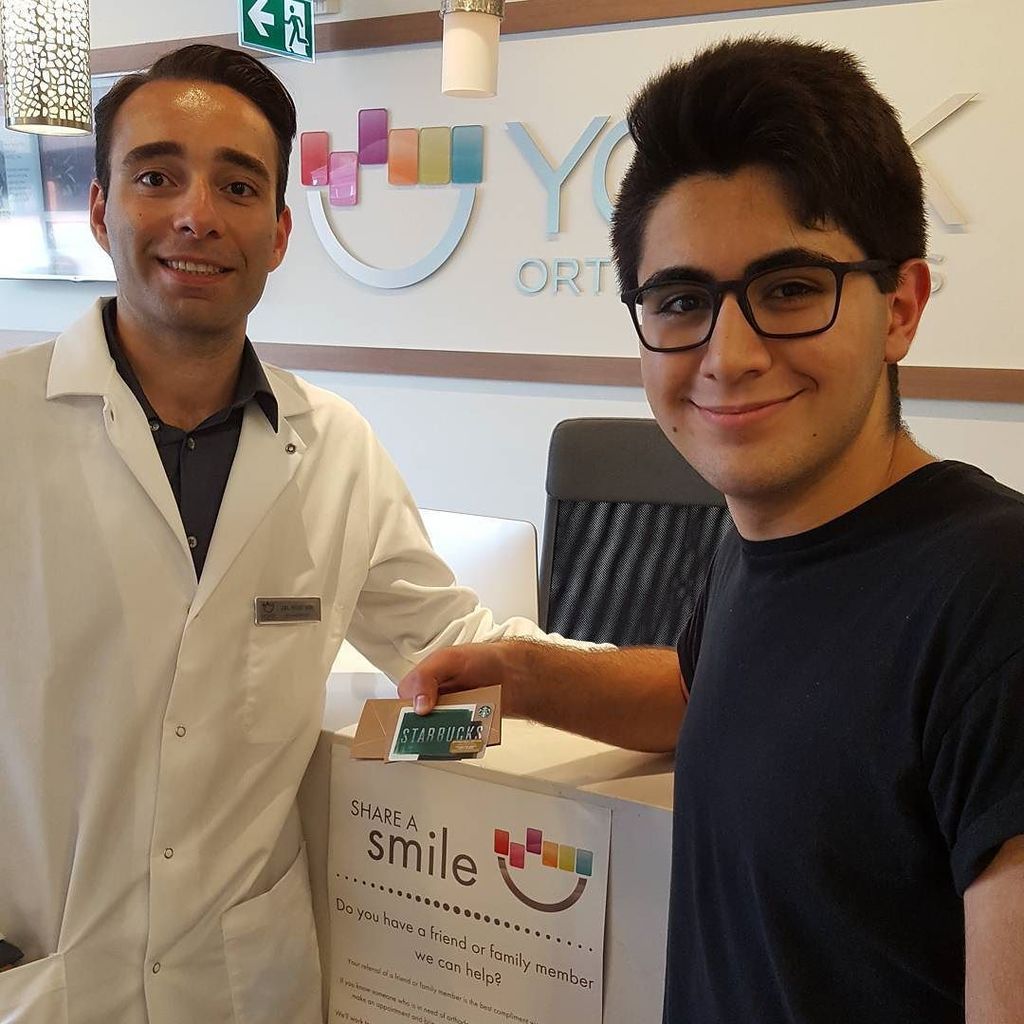 yorkorthoclinic's tweet photo. We love our patients and we love when they tell their friends and family about us!! #Thanksforthereferrals! #starbucks #skyzone #cineplex #… https://t.co/jeknWetCsF