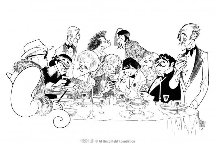 JoshCultureBlog's tweet photo. #MurderByDeath #AlHirschfeld #InspectorWang #SamDiamond #JessicaMarbles #Bensonmum https://t.co/926xp6ZYqZ