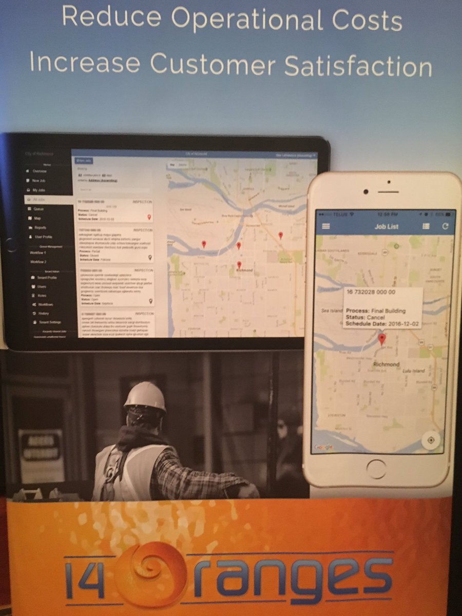 MetroGrove's tweet photo. Increase contractor and public satisfaction via enhanced inspection efficiencies w @MetroGrove from @14Oranges #cama2017 https://t.co/Hu5BVCyLBV