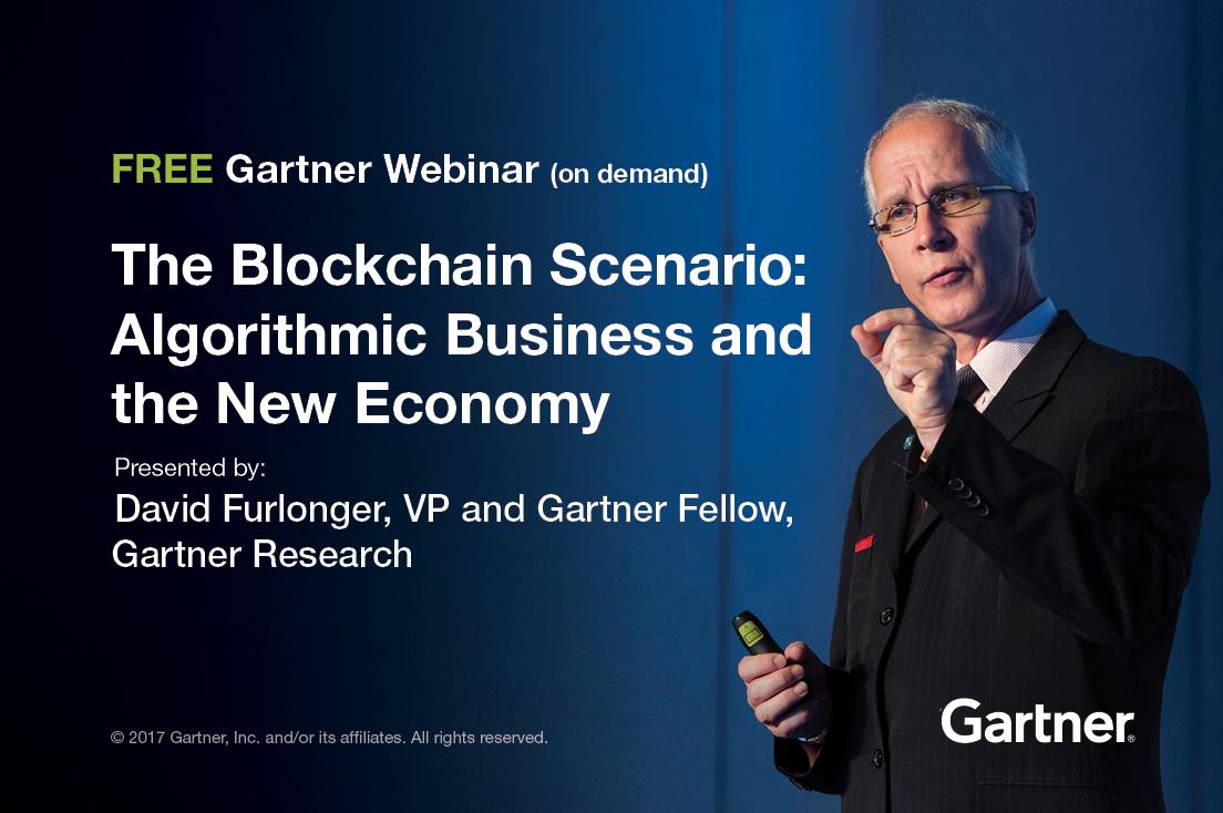 Gartner_inc's tweet image. Don&apos;t miss this popular webinar — The Blockchain Scenario: Algorithmic Business and the New Economy gtnr.it/2rP8900