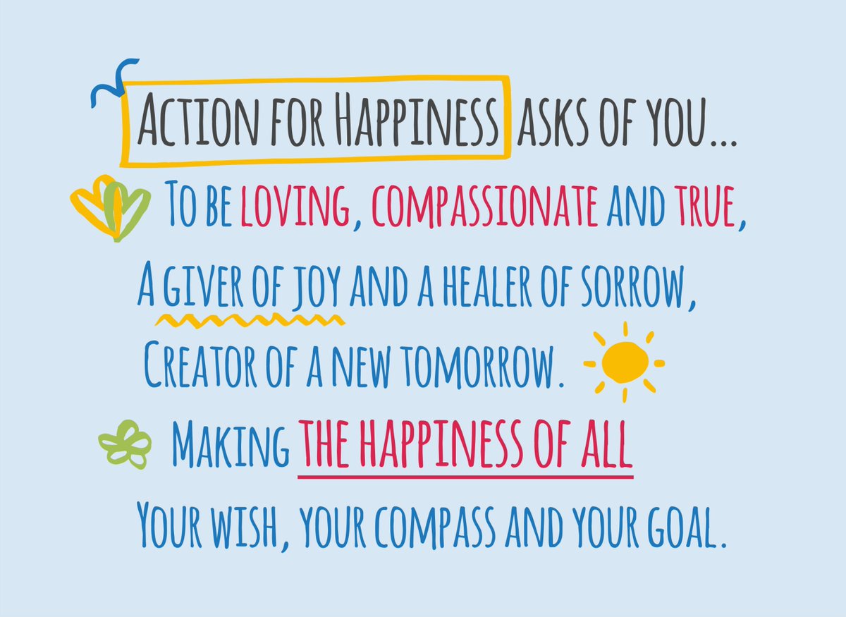actionhappiness's tweet image. Let's do whatever we can to be loving, compassionate and true. To be givers of hope and healers of sorrow - to help create a new tomorrow 😀