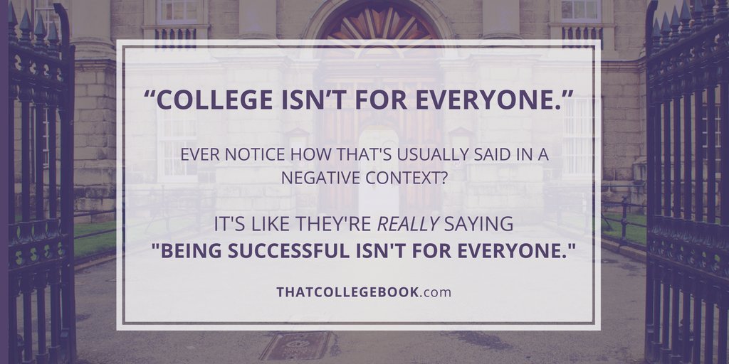thatcollegebook's tweet photo. #lifeafterhighschool #collegealternatives #collegebooks https://t.co/TLTf2SNa4O https://t.co/f9f9fYb1cZ