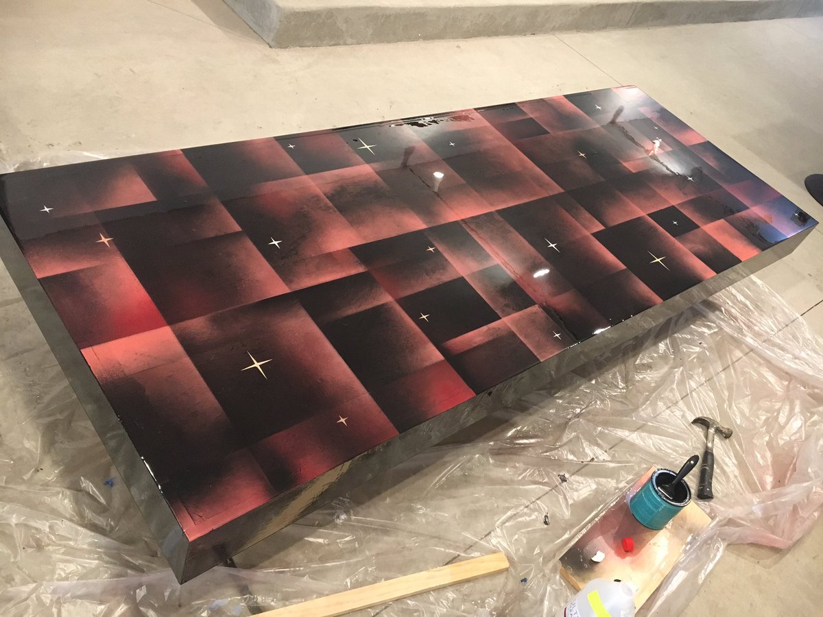 jessebestworks's tweet photo. Part 2 of public art benches complete #create17 #traf #Pittsburgh #jessebestgallery #resin #furnituredesign #bench #wood #design #modern https://t.co/P5bJi2GI3v