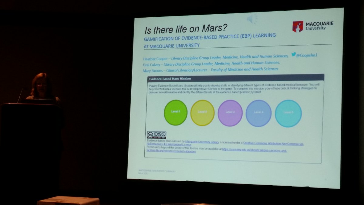 MLA_MLES's tweet image. .@Coopshe1 came all the way from Australia to present on her gamification of EBP learning project at #mlanet17 #NewVoices