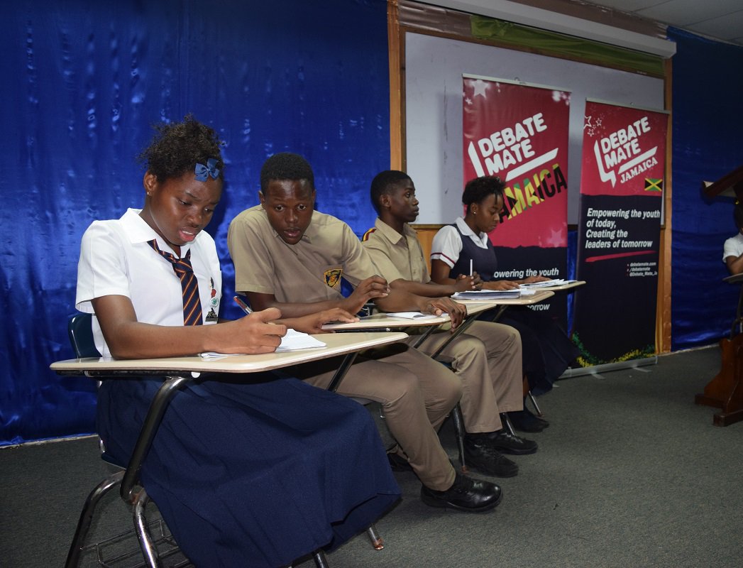 debate_mate_ja's tweet photo. The 2016/17 Debate Mate Cup Champion team is from St Andrew Technical High School! Congratulations! https://t.co/ugFPHh4z4j