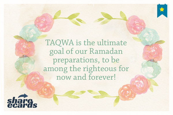 shareecards's tweet photo. TAQWA is the ultimate goal of our Ramadan preparations, to be among the righteous for now and forever! #HappyRamadan #Ramadan2017 #Muslims https://t.co/hmHFrhgwhA