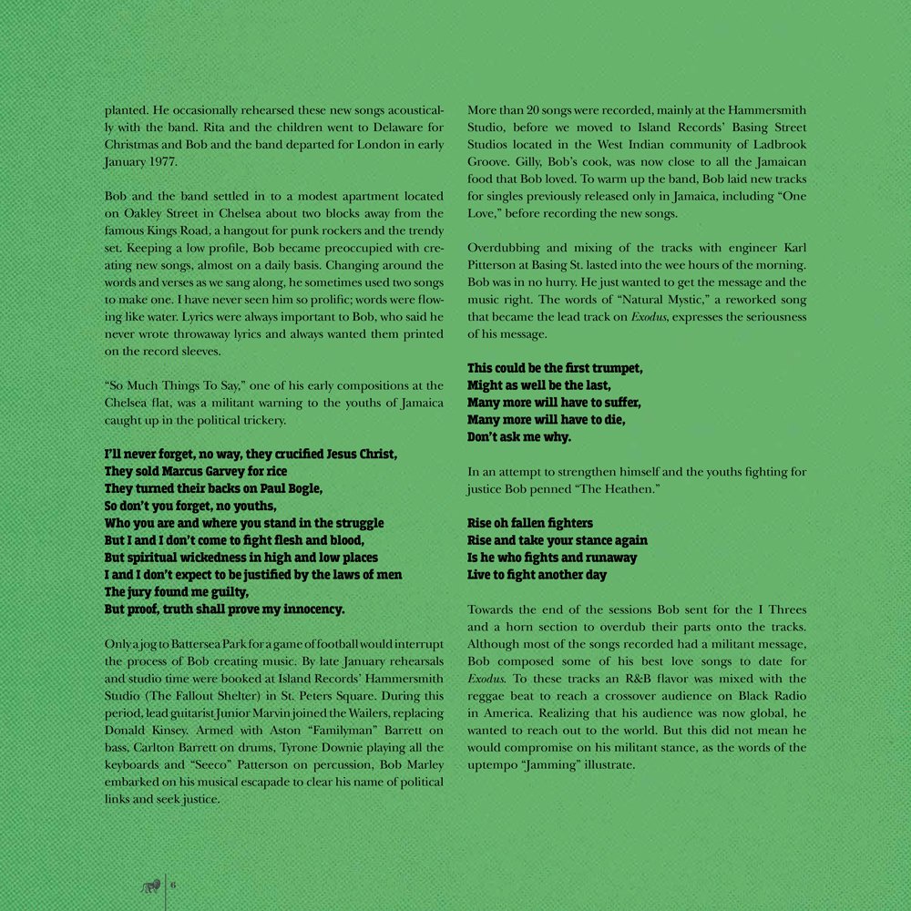 bobmarley's tweet image. 📖👀 #Exodus40 sneak peek w/forward by @NevilleGarrick on his time w/Bob recording the album! Full story in booklet: smarturl.it/exodus40