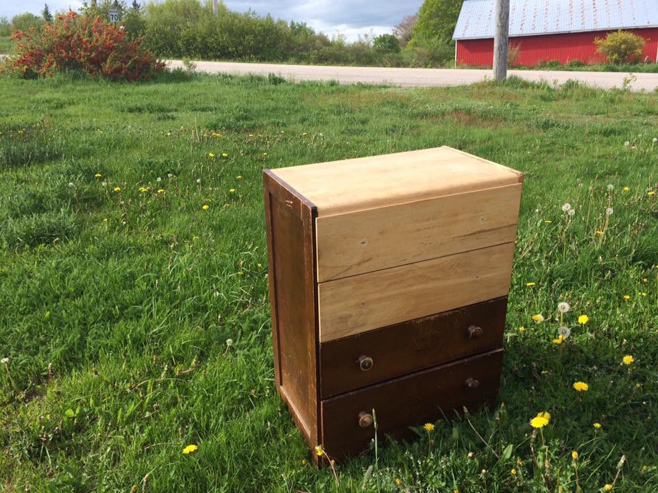 sindionart's tweet photo. Our latest project. Picked up an old real wood dresser. Refinishing it to show off the birds eye maple used in construction. We refinish! https://t.co/6OBUxBTizN